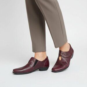 Think! Europe Womens 39 Burgundy Leather Comfort Mary Jane Shoes
